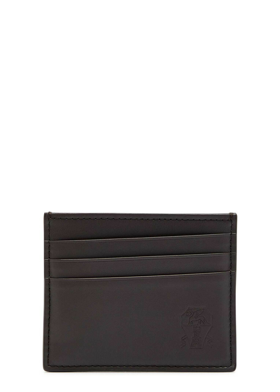 Brunello Cucinelli Leather Card Holder - Black - One Size