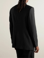 TOM FORD - Slim-Fit Double-Breasted Wool and Silk-Blend Suit Jacket - Black