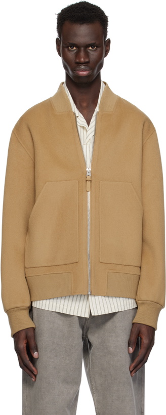 Photo: MACKAGE Tan Emilio Bomber Jacket