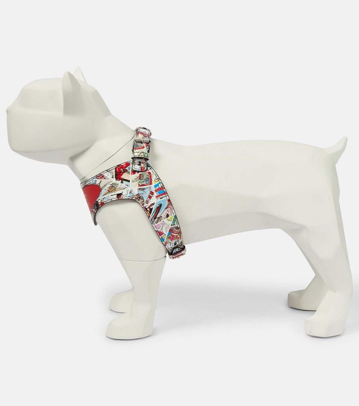 Christian Louboutin Loubiharness printed leather dog harness