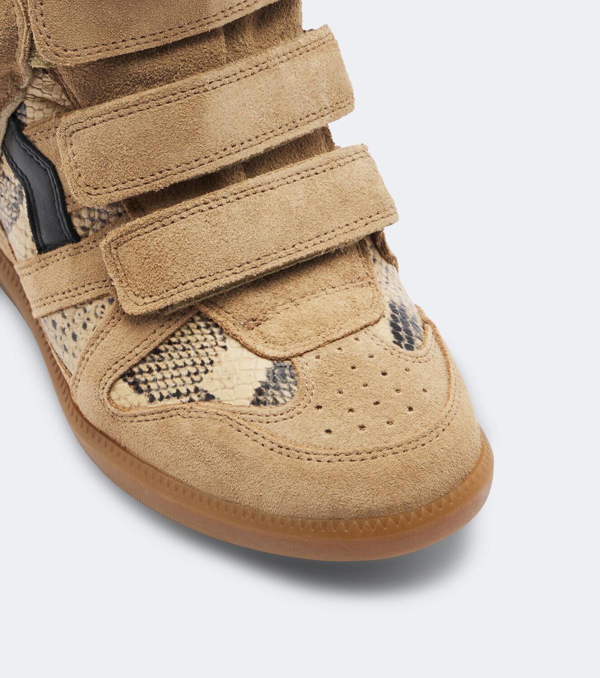Isabel Marant Bekett leather and suede wedge sneakers