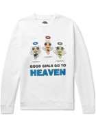 PARADISE - Bad Girls Printed Fleece-Back Cotton-Blend Jersey Sweatshirt - White