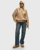 ROTATE Birger Christensen KNIT LACING JUMPER Beige Womens Pullover
