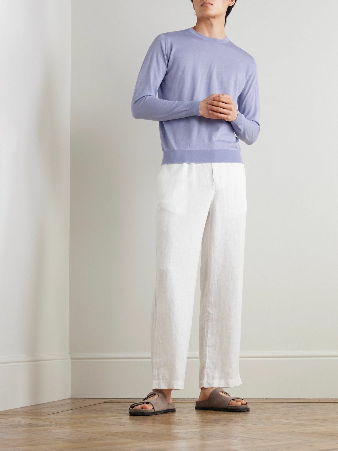 John Smedley - Darley Merino Wool and Sea Island Cotton-Blend