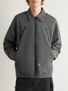 ROA - Lamon Logo-Embroidered Micro-Check Shell Jacket - Black