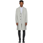 Harris Wharf London Grey Pressed Wool Overcoat