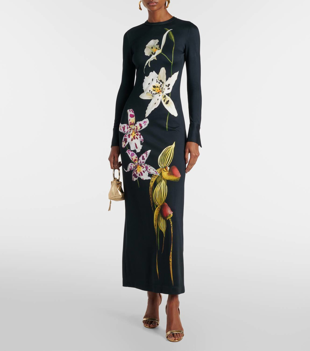 Oscar de la Renta Floral jersey maxi dress Oscar de la Renta