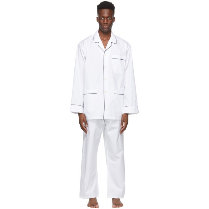 Photo: Paul Stuart White Cotton Broadcloth Pyjama Set