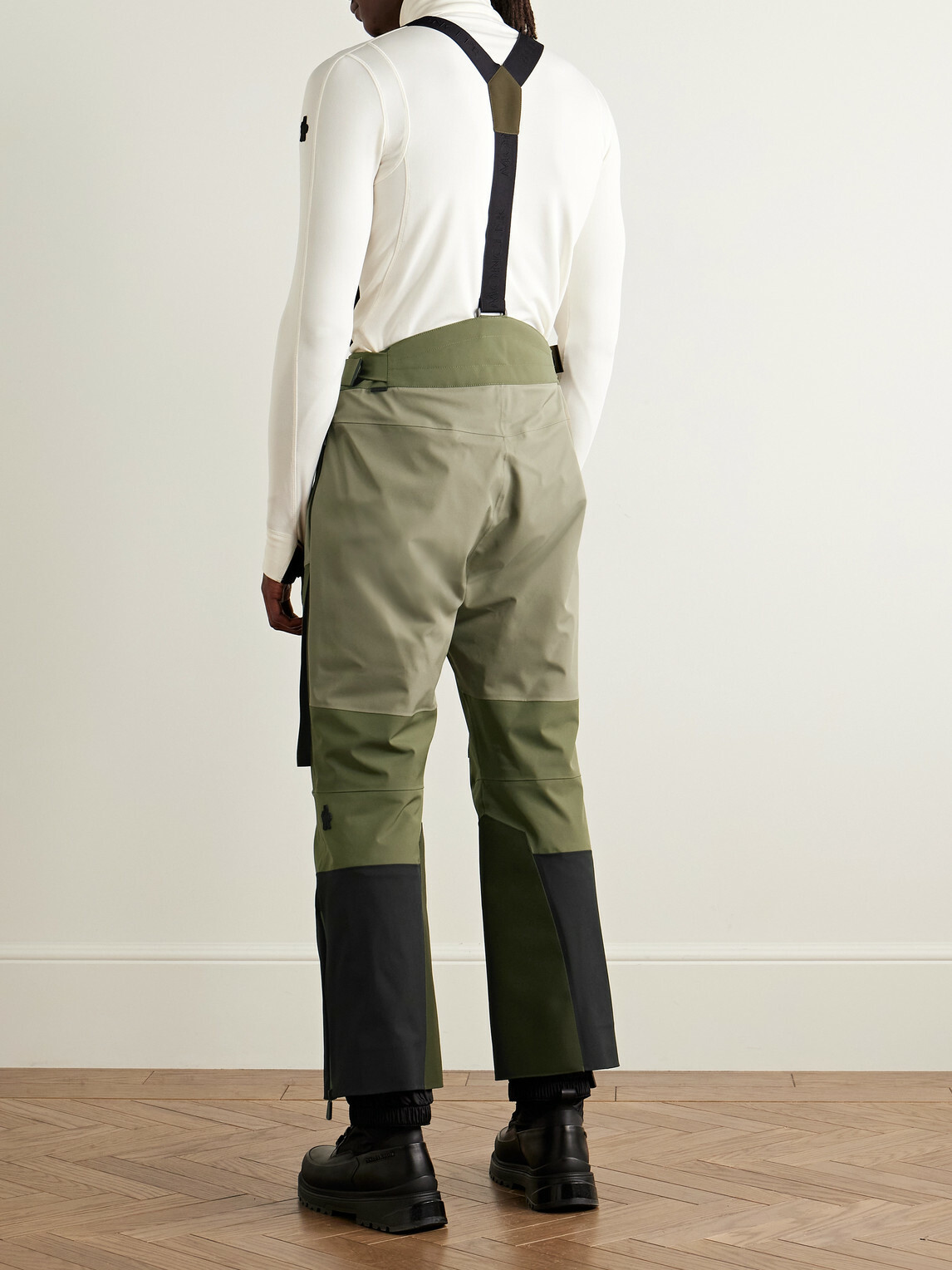 Moncler Grenoble - Colour-Blocked Ski Salopettes - Green