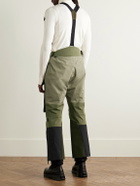 Moncler Grenoble - Colour-Blocked Ski Salopettes - Green
