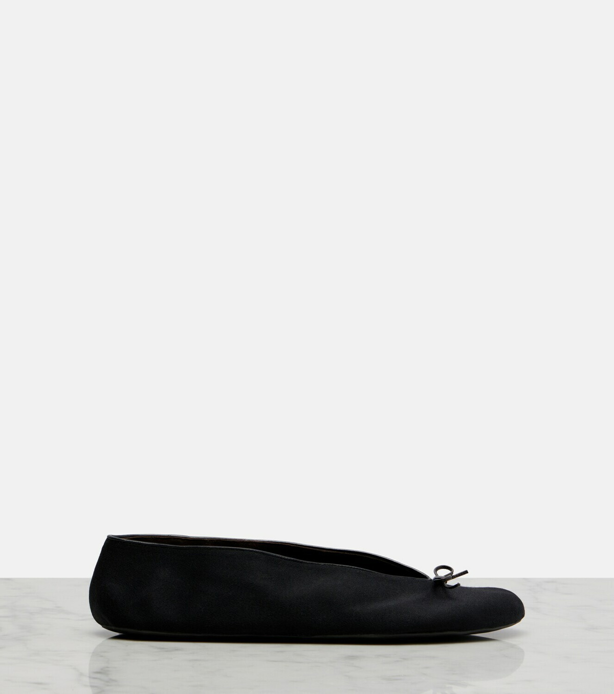 The Row Fay bow-detail cotton ballet flats