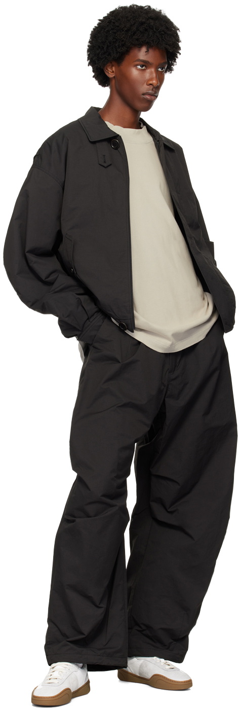 AMOMENTO Black Padded Bomber Jacket