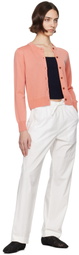 Maison Kitsuné Pink Bold Fox Head Patch Regular Cardigan