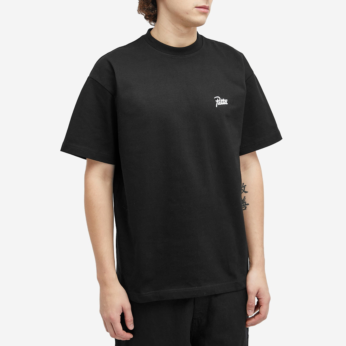 Patta Men's Basic Script Logo T-Shirt in Black Patta
