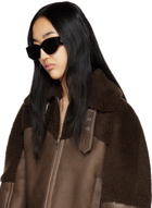 LINDA FARROW Black Debbie Sunglasses