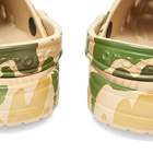 Crocs Classic Printed Camo Clog in Chai/Tan