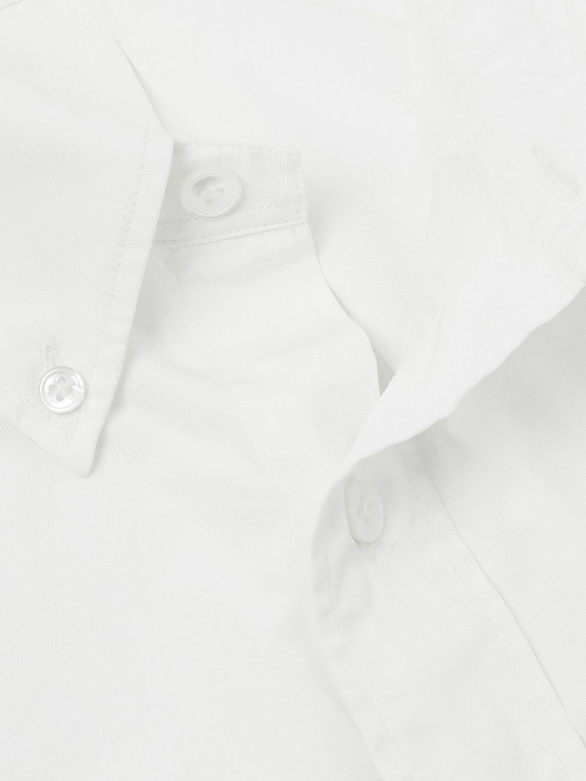 Lardini - Button-Down Collar Cotton-Poplin Shirt - White