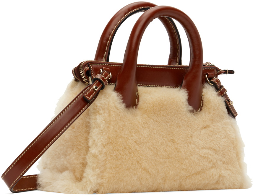 Chloé Edith shearling mini bag - Brown