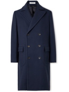 Boglioli - Double-Breasted Wool-Blend Overcoat - Blue