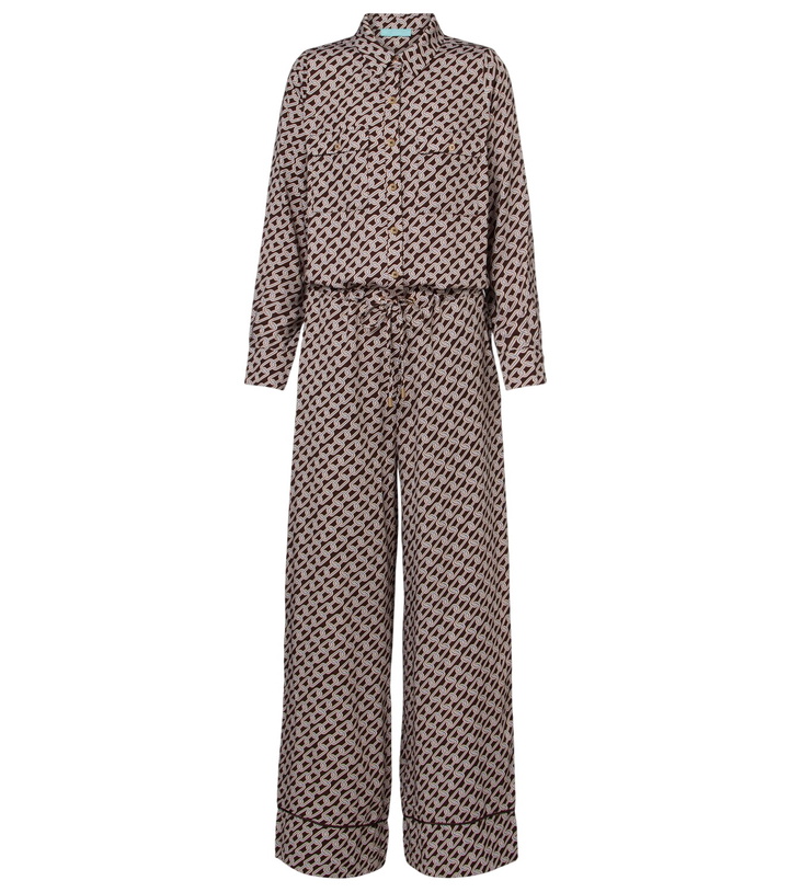 Photo: Melissa Odabash Una printed jumpsuit