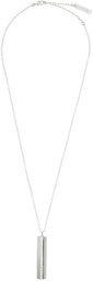 AMBUSH Silver Battery Charm Necklace