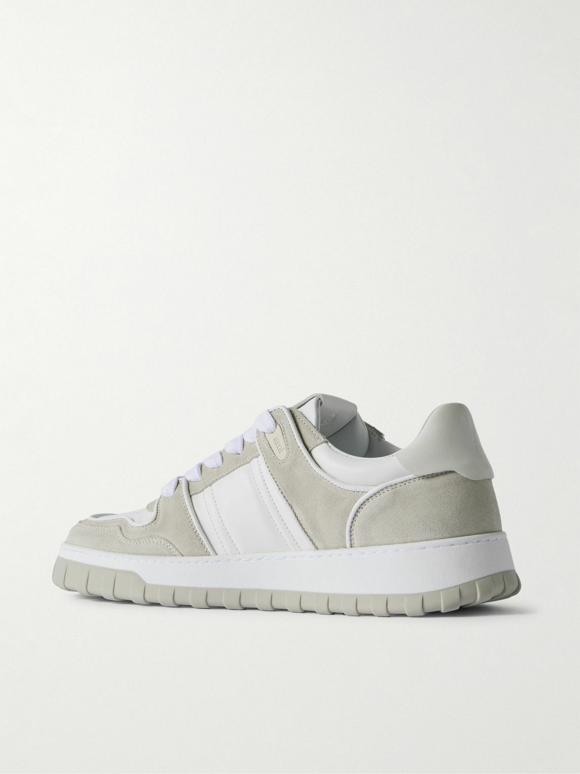 AMI PARIS - Leather and Suede Sneakers - Neutrals