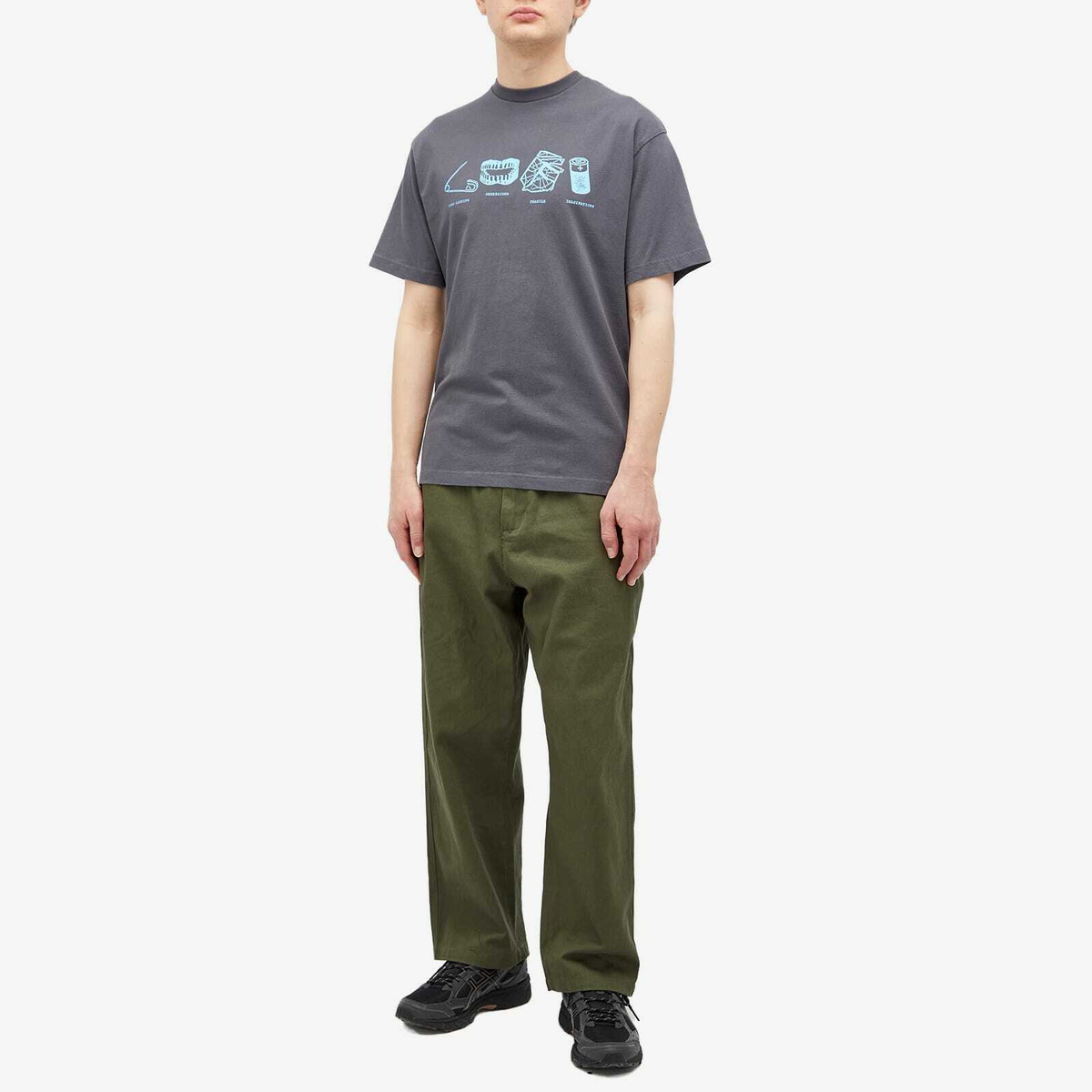 Lo-Fi Men's Inventory T-Shirt in Washed Black