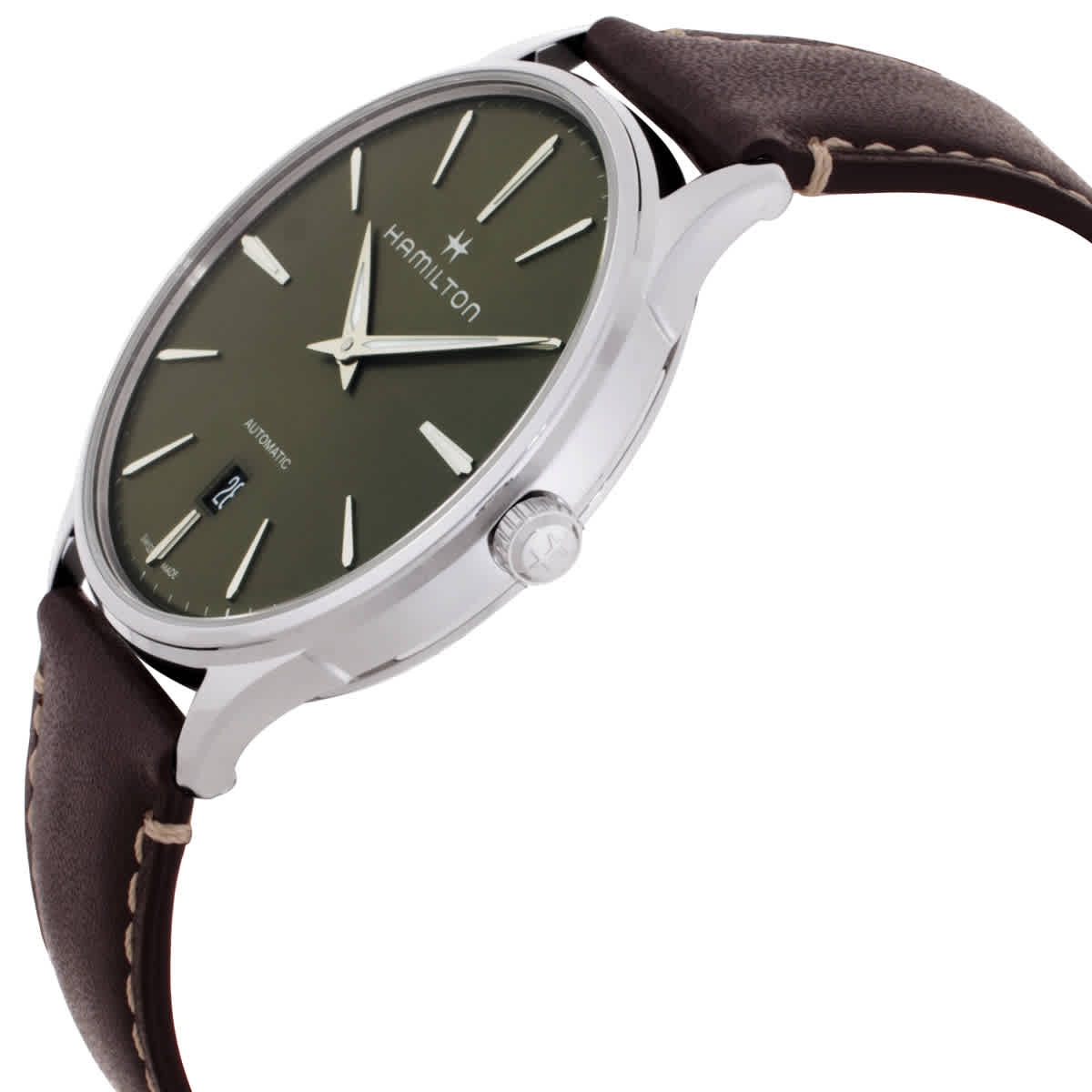 Hamilton Jazzmaster Thinline Automatic Green Dial Mens Watch H38525561