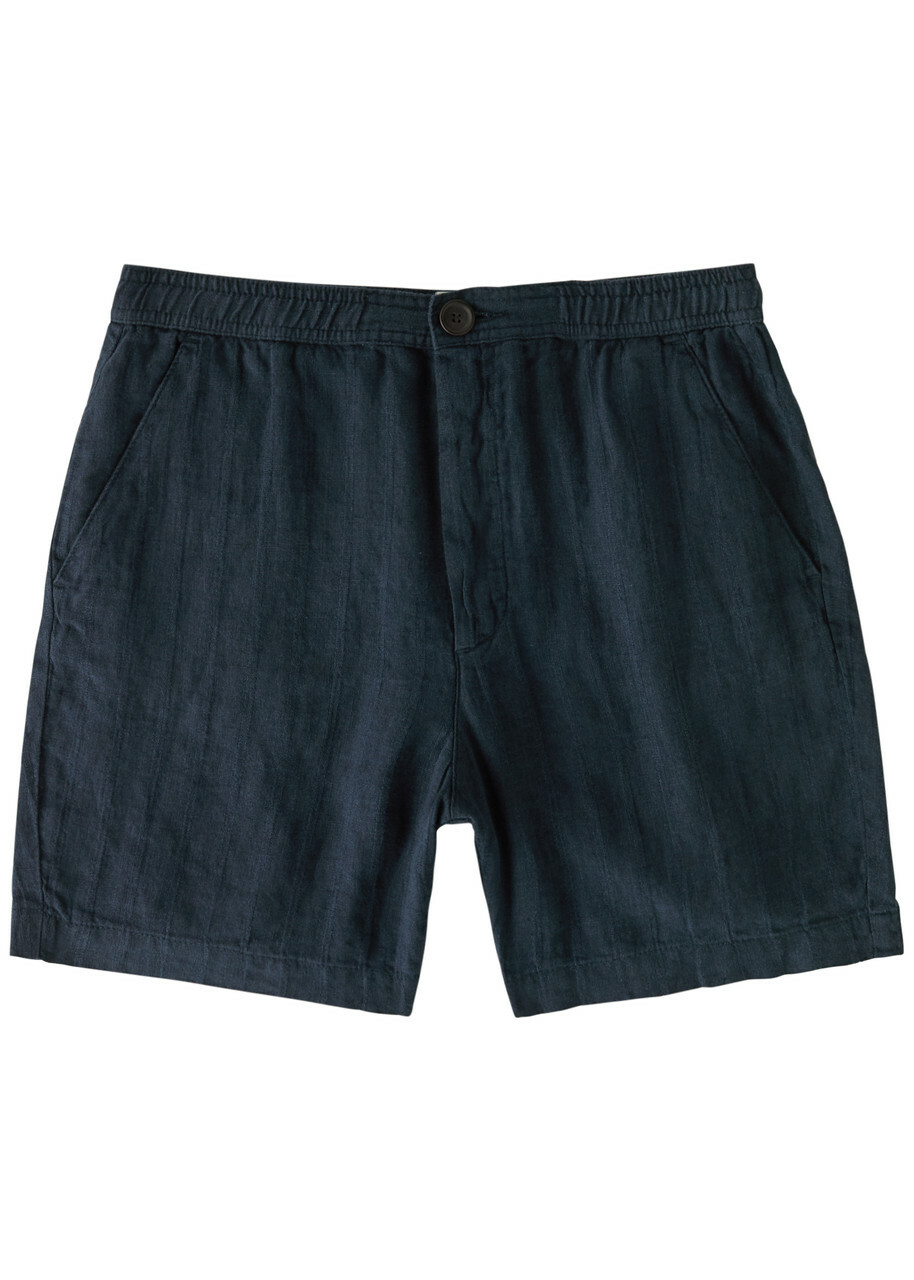 Oliver Spencer Osborne Linen Shorts Navy