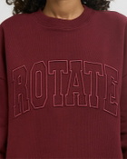 ROTATE Birger Christensen HEAVY SWEAT CREWNECK Red Womens Sweatshirt