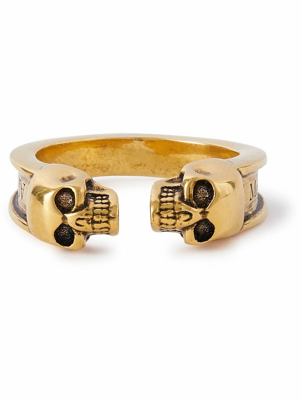 Photo: Alexander McQueen - Skull Gold-Tone Ring - Gold