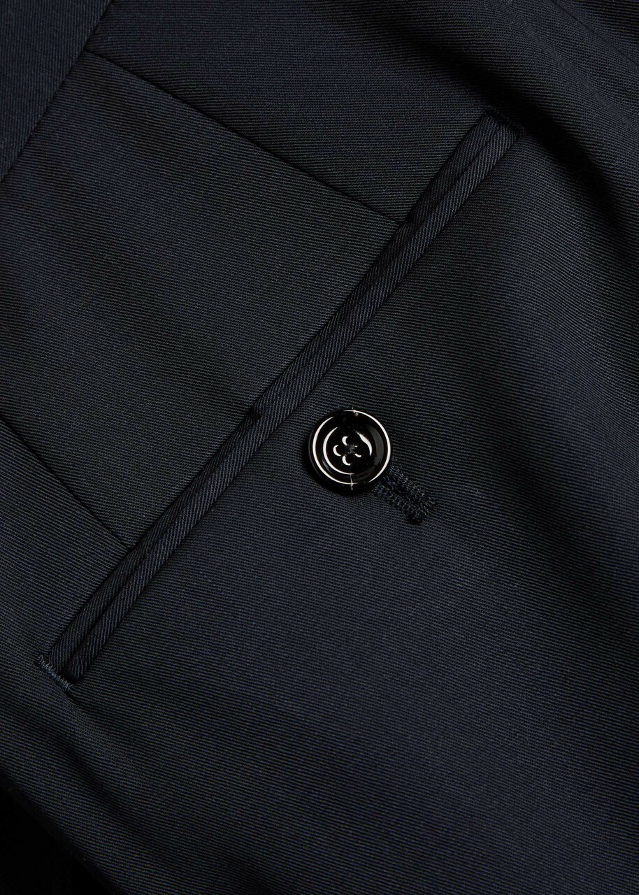 Lardini Straight-leg Wool Trousers Navy