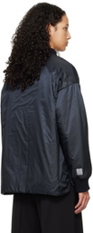 Max Mara Navy Danish Bomber Jacket