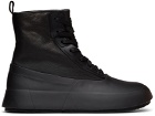 AMBUSH Black Leather Mix Hi-Top Sneakers