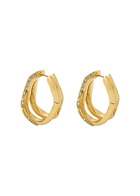 Missoma Molten Snow 18ct Gold-plated Double Medium Hoop Earrings - One Size