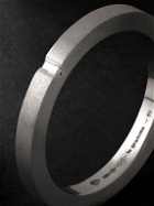 Le Gramme - 5g Brushed 18-Karat White Gold Diamond Ring - Silver