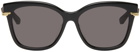 Bottega Veneta Black Classic Square Sunglasses