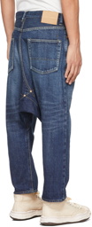 Fumito Ganryu Indigo 5-Pocket Sarrouel Jeans