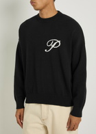 Picante Gallery Knit Cotton Jumper Black