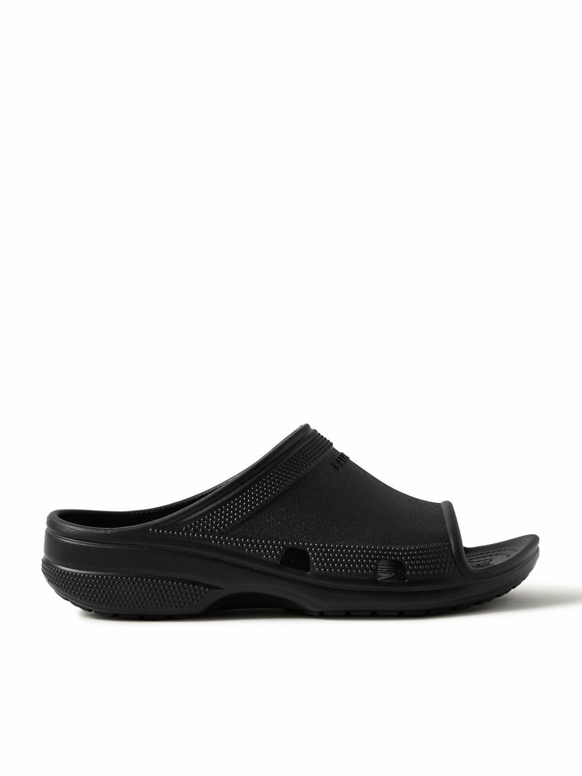 Balenciaga - Logo-Print Rubber Slides - Green Balenciaga