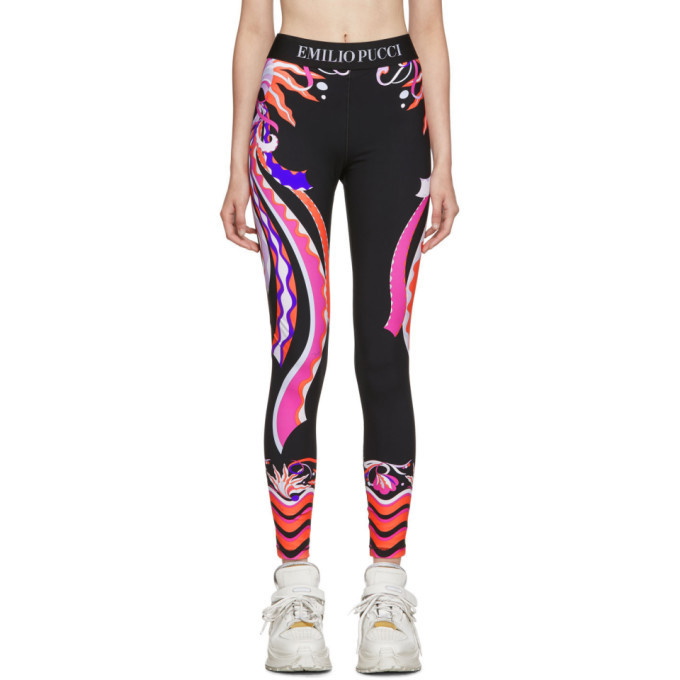 Printed high-rise leggings in multicoloured - Pucci