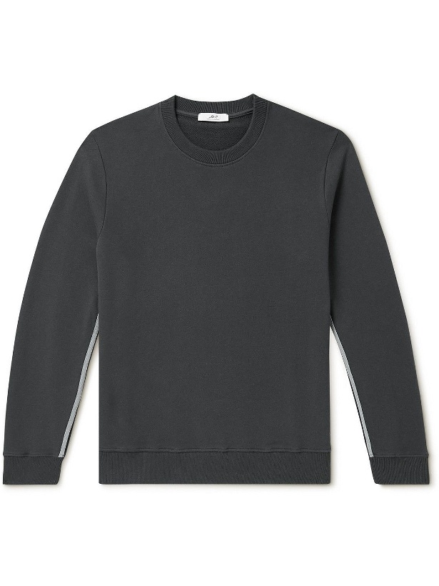Photo: Mr P. - Striped Organic Cotton-Jersey Sweatshirt - Gray