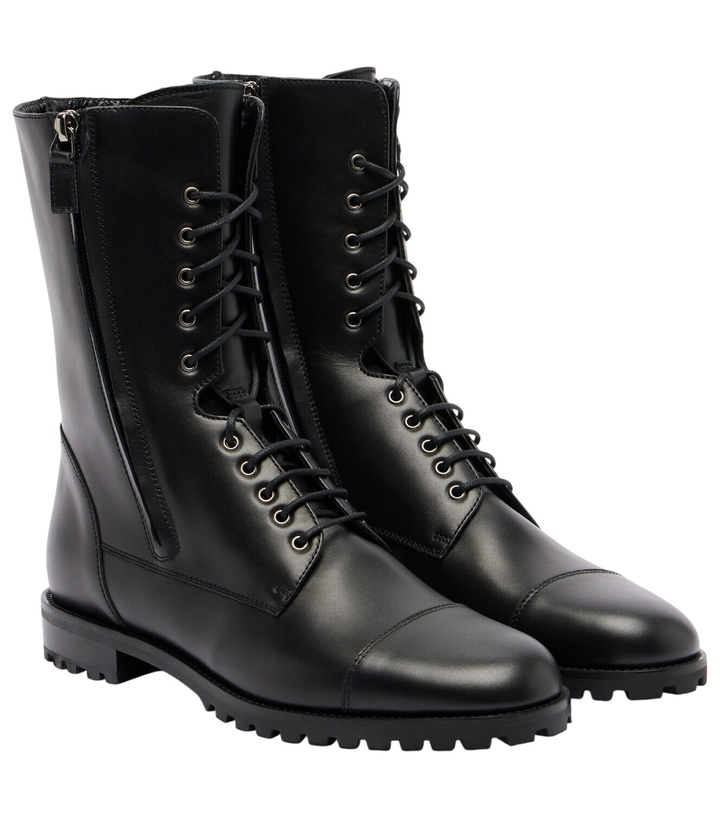 Photo: Manolo Blahnik Lugata leather combat boots