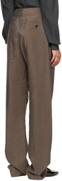LEMAIRE Brown Belted Chino Trousers