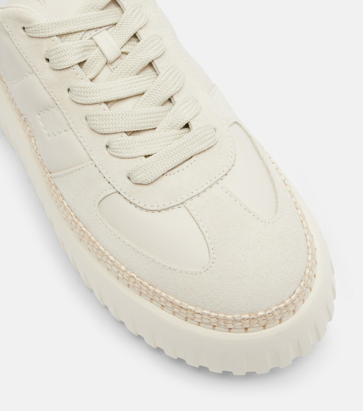 Hogan H710 H-Stripes leather and suede platform sneakers