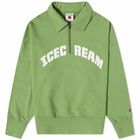 ICECREAM Men's Logo Quarter Zip Sweat in Green