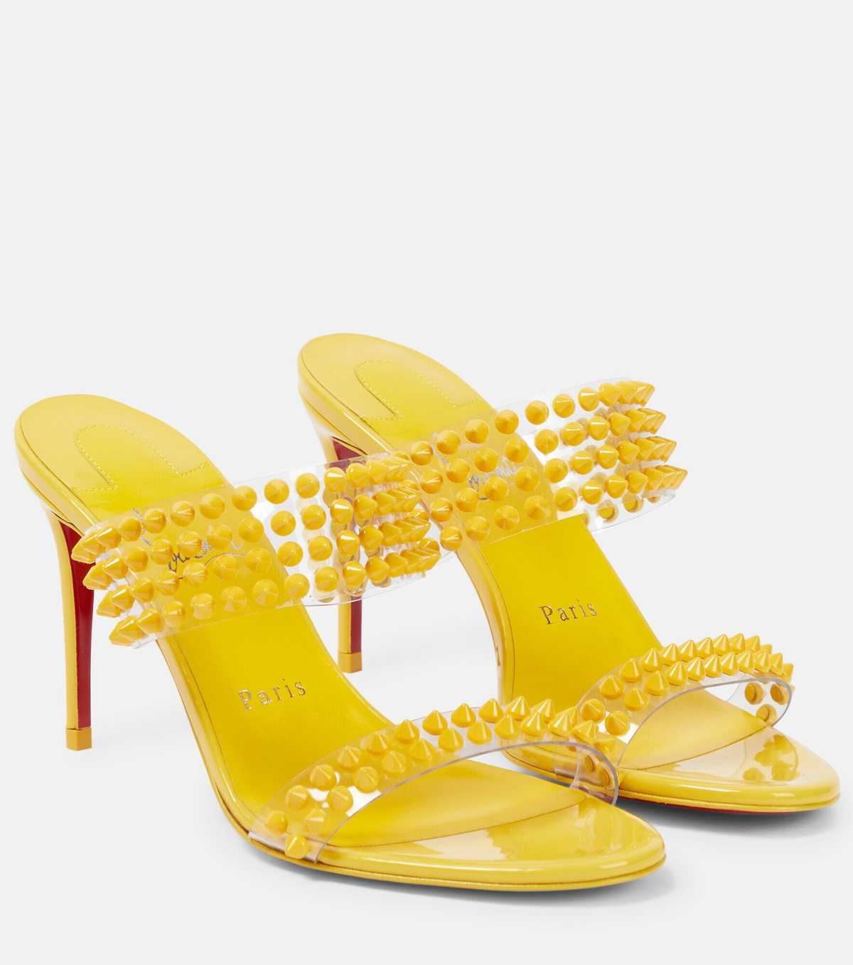 Christian Louboutin - Spike Only 85 PVC and leather sandals