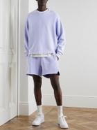 John Elliott - Skeptic Wide-Leg Cotton-Jersey Drawstring Shorts - Blue