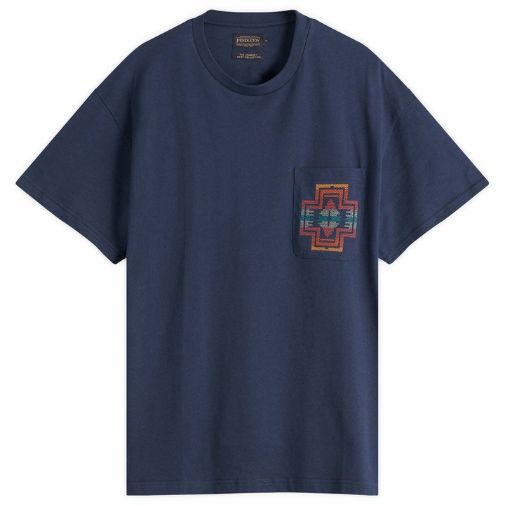 Photo: Pendleton Men's Harding Star T-Shirt in Navy/Harding