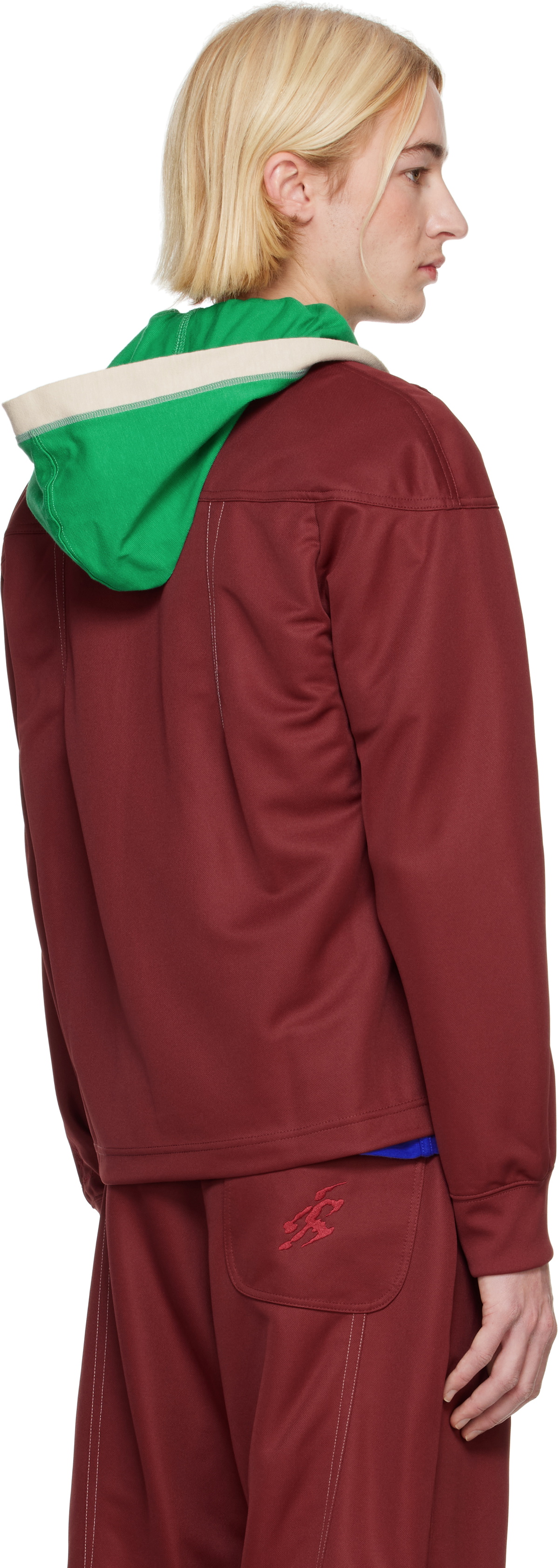 Asics Burgundy Kiko Kostadinov Edition Styrax Track Jacket ASICS